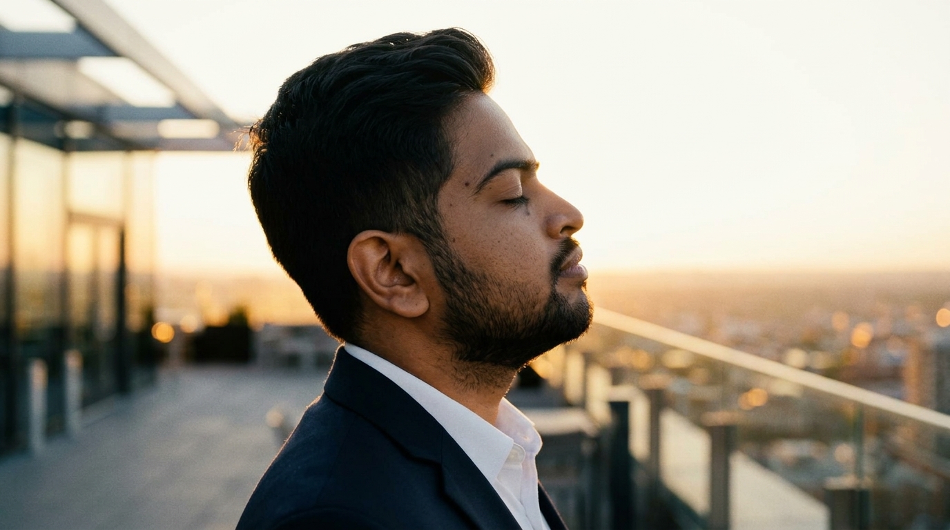 Surya Teja - Deep Contemplation at Sunset