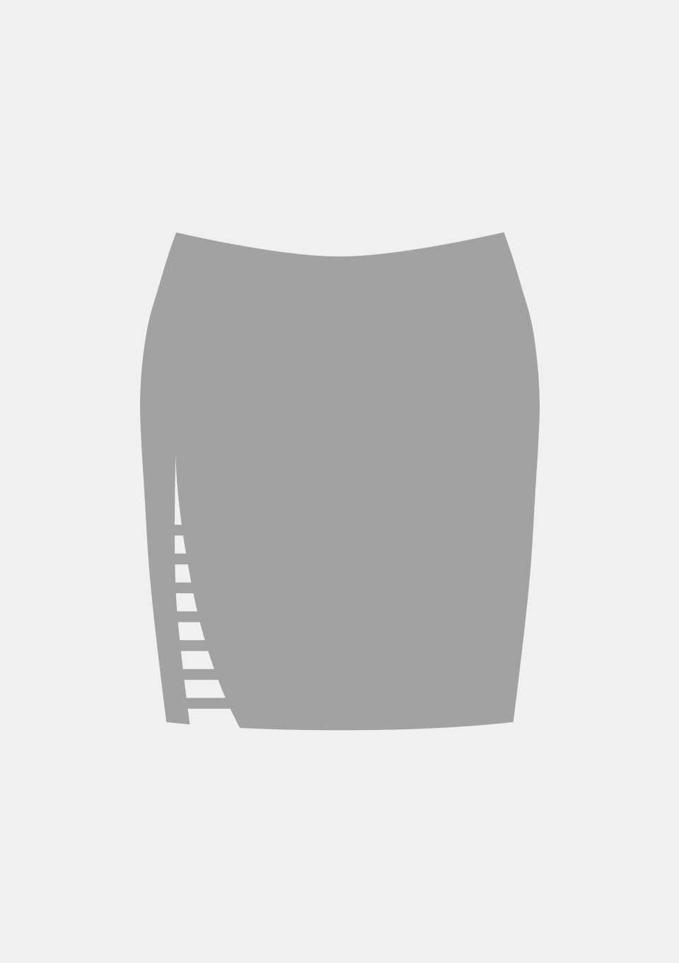 Front slit skirt